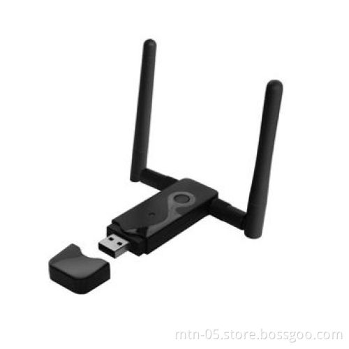 Dual-band 2.4/5.8GHz Wireless USB Adapter with Built-in Antennas, Transmission Rates 300Mbps